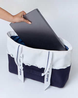 Janesuda x WB Tote (Navy White)
