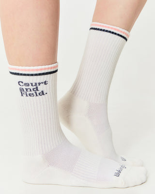 Crew Socks (Navy Pink)