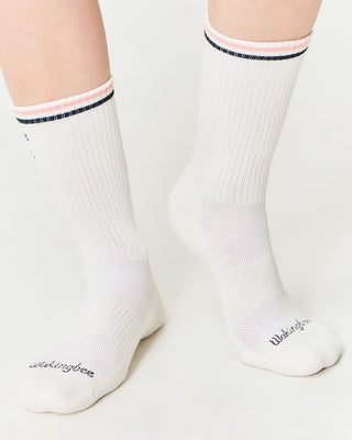 Crew Socks (Navy Pink)