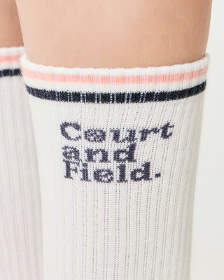 Crew Socks (Navy Pink)