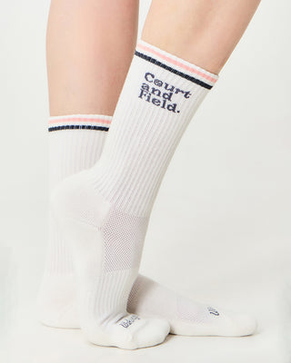 Crew Socks (Navy Pink)