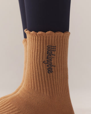 Ribbon Grip Socks (Latte)