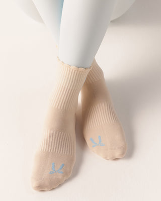 Ribbon Grip Socks (Oat)