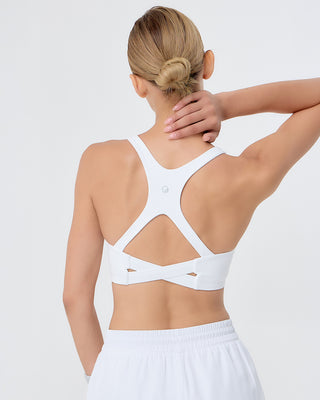 Sweat Zip Bra (White)