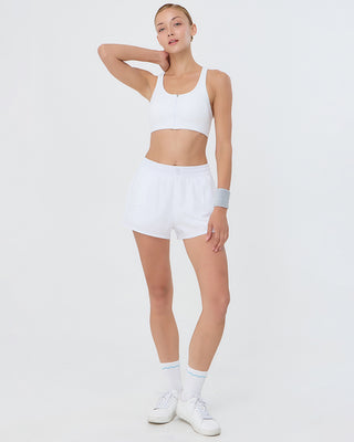 Sweat Zip Bra (White)